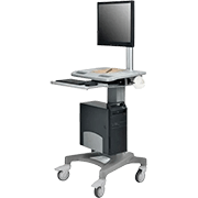 Adjustable-Height Mobile Computer Workstations