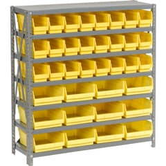 Global Industrial Record Storage Rack 72W x 24D x 84H With Polyethylene  File Boxes, Gray B2297051