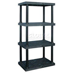 Global Industrial Record Storage Rack 72W x 24D x 84H With Polyethylene  File Boxes, Gray B2297051