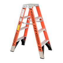 Werner 4' Dual Access Fiberglass Step Ladder 375 lb. Cap - T7404